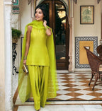 Silk sleeveless farshi set