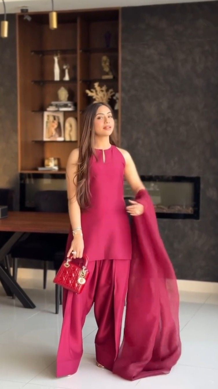 Silk sleeveless farshi set