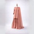 Peach Elegant Kurta Sharara Set